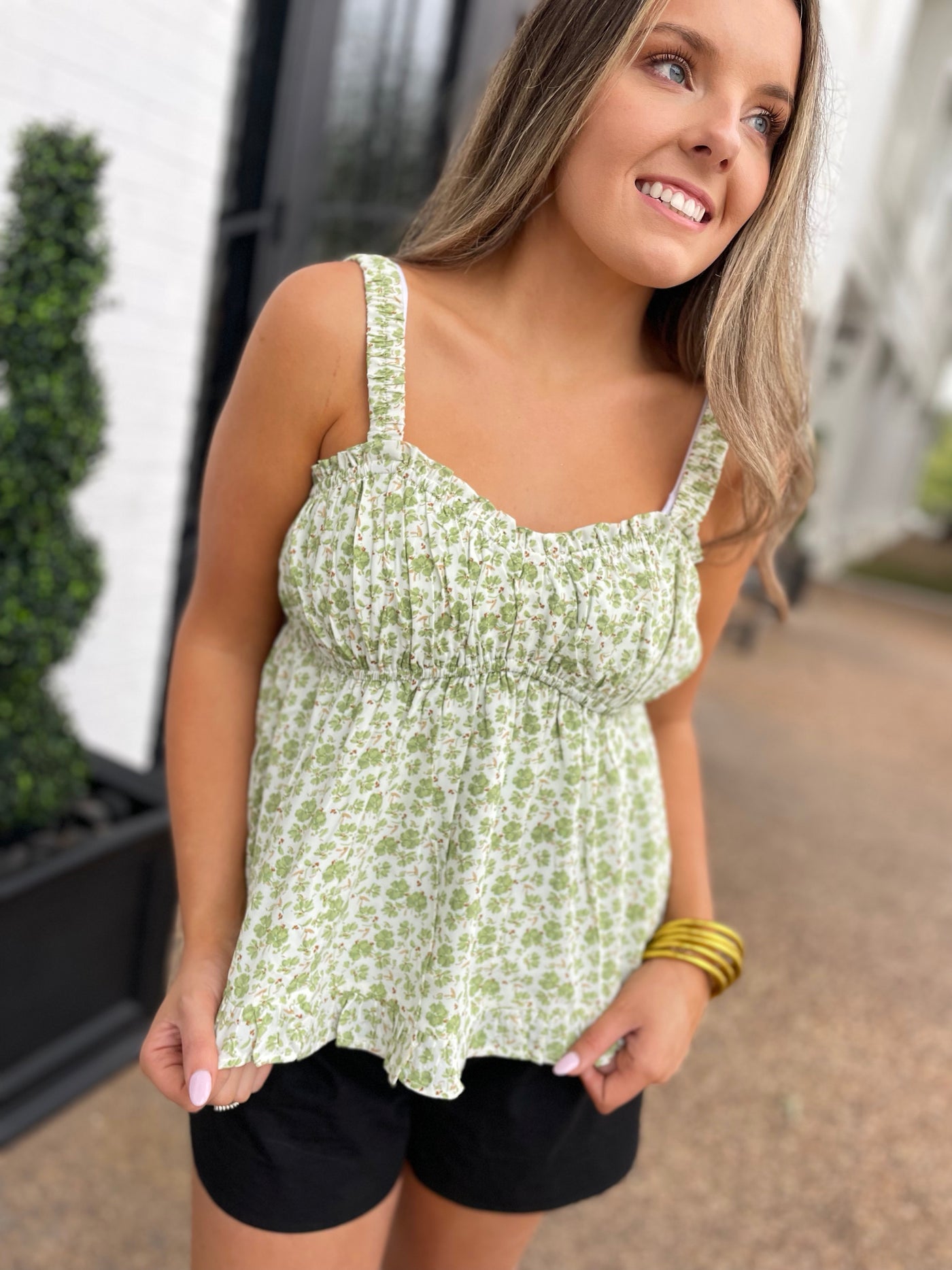 The Willow Ruffle Trim Babydoll Top