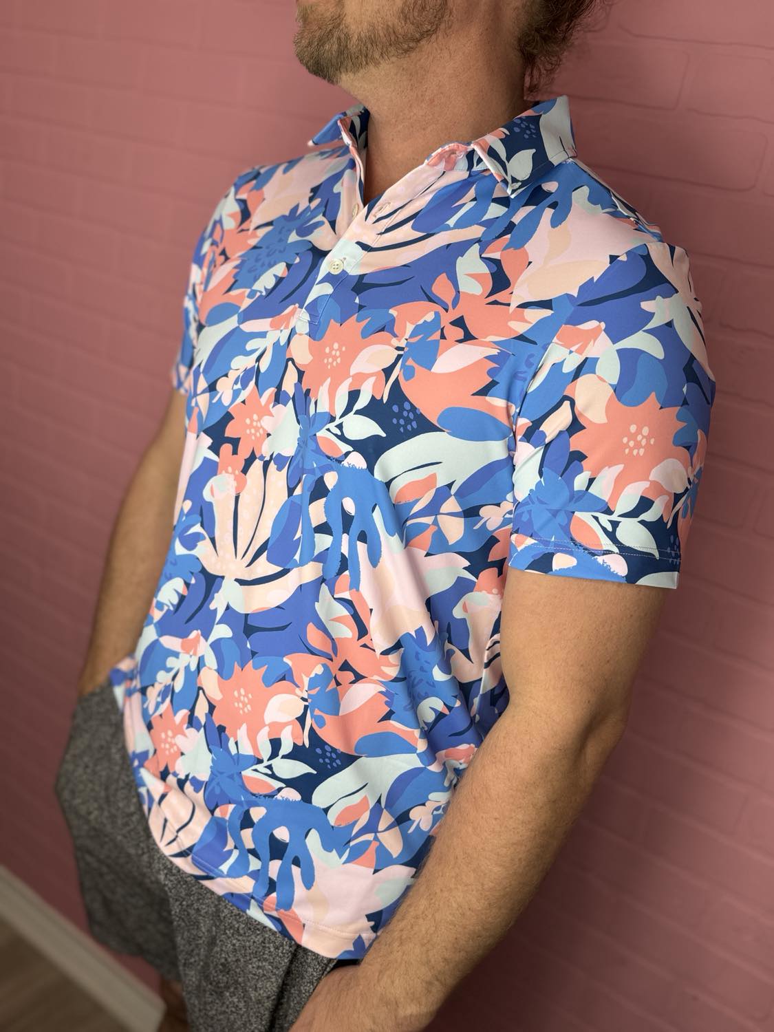 Floral Reef Men's Polo
