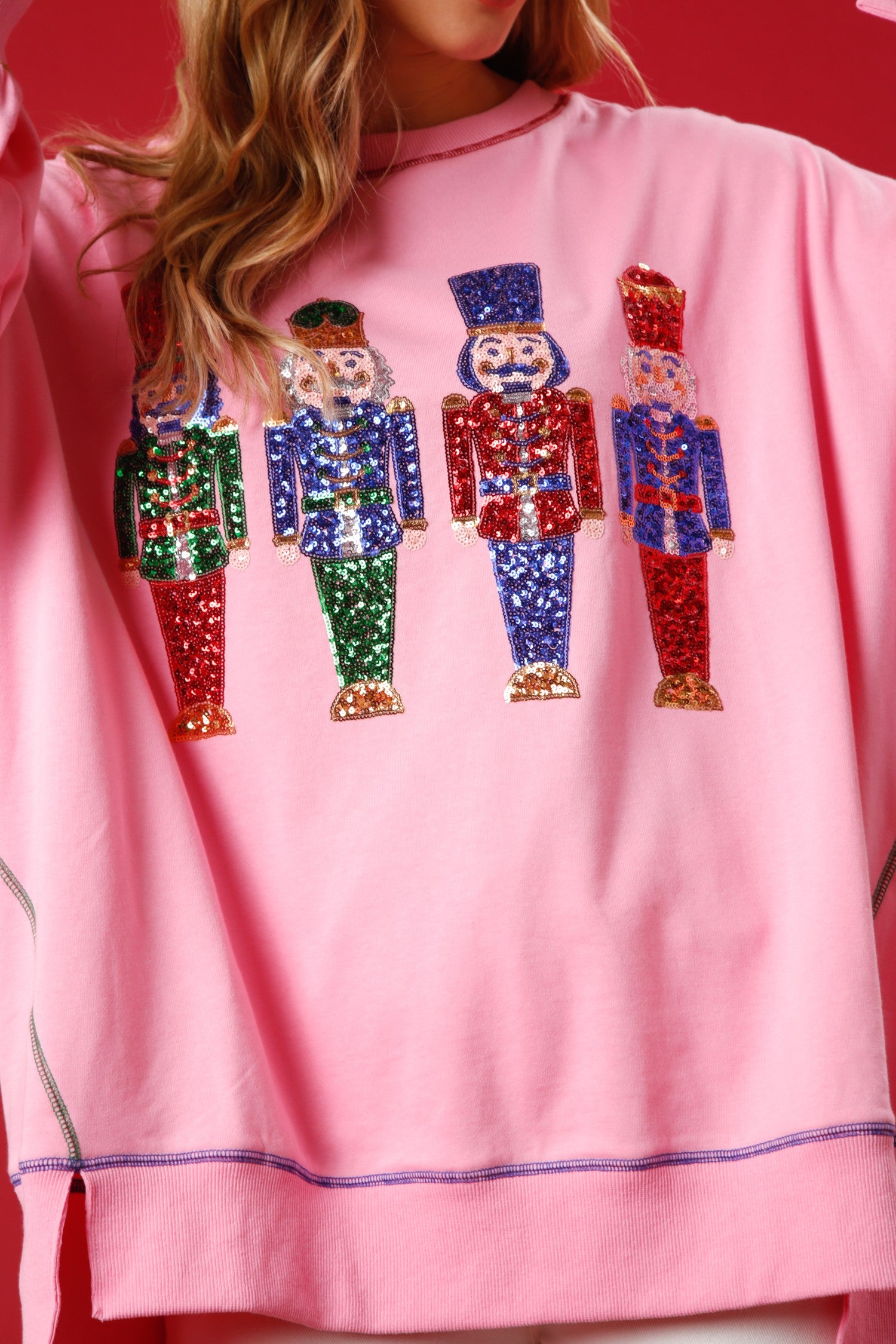 Sequin Nutcracker Sweatshirt Shop The Pug