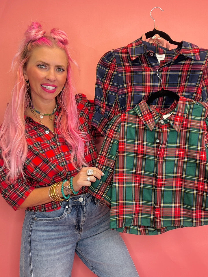 The Torrance Plaid Top