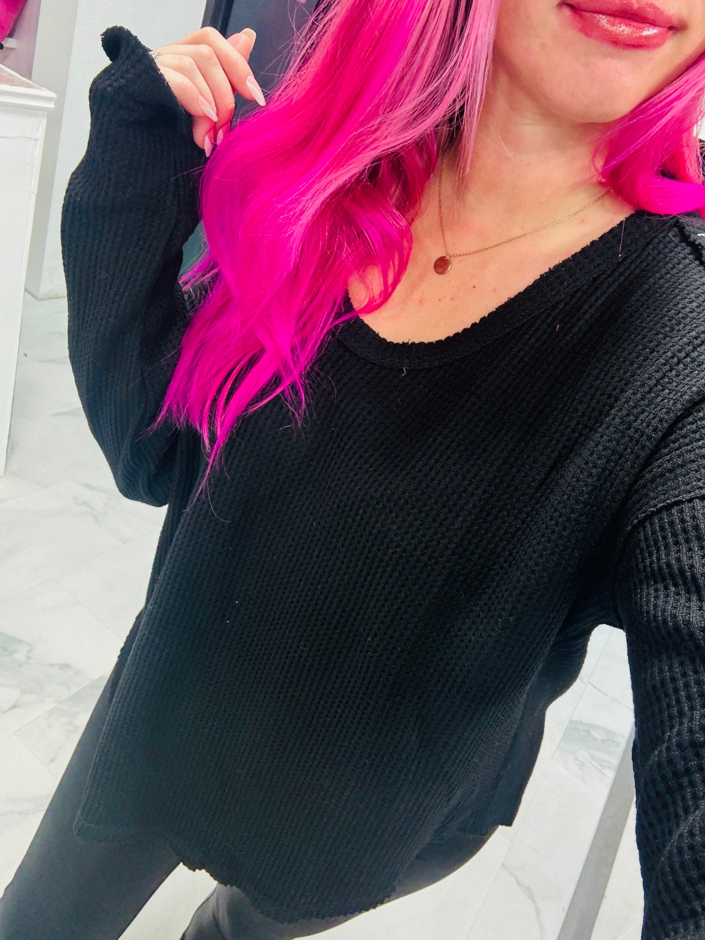The Mae Waffle Knit Top