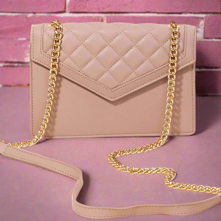 Faux Leather Envelope Shoulder Bag
