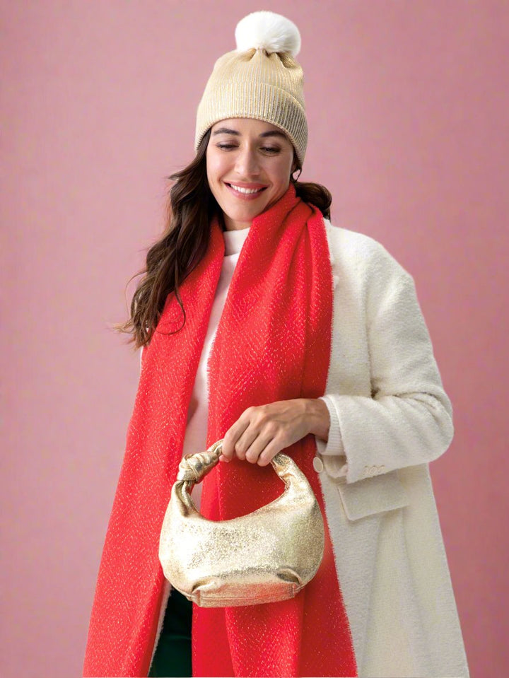 The Chrissy Knotted Metallic Top Bag