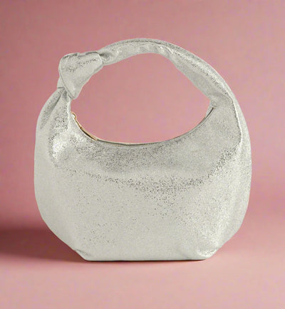 The Chrissy Knotted Metallic Top Bag