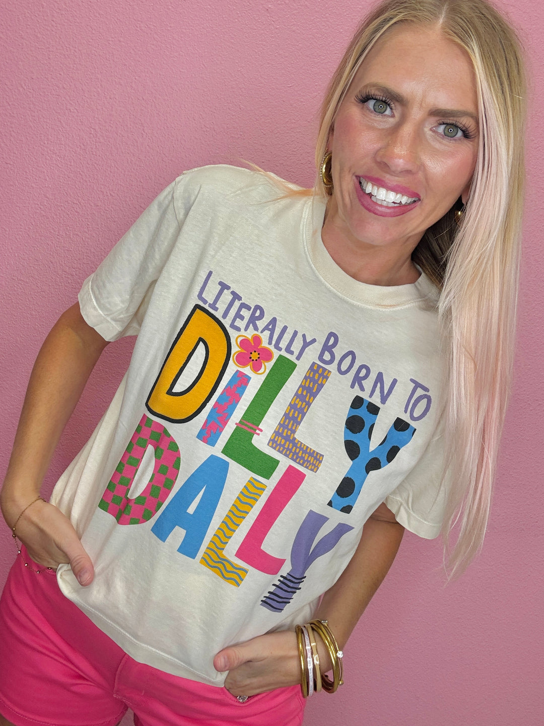 Literally Born To Dilly Dally Crop Tee