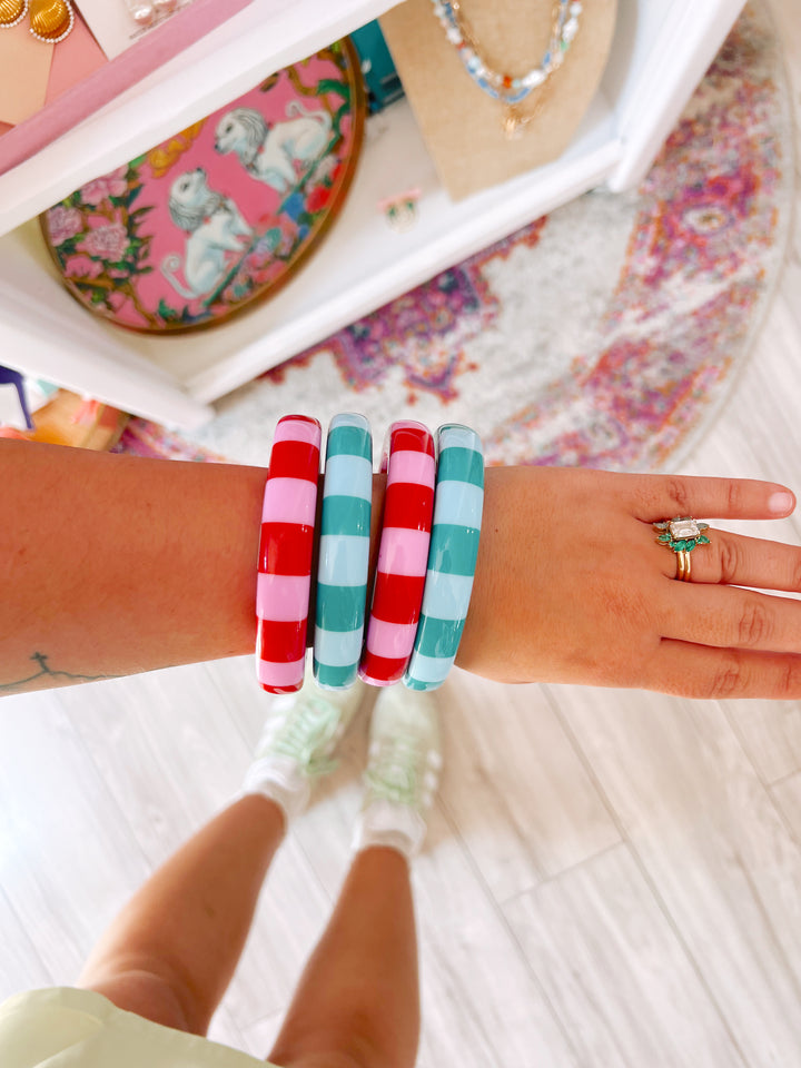 Candy Stripe Bangle Bracelet
