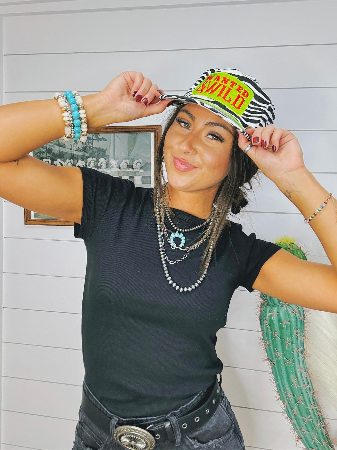 Wanted & Wild Zebra Trucker Hat