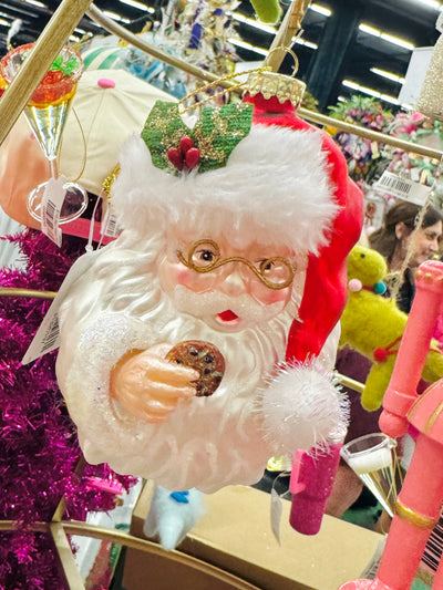Santa With Cookie Ornament