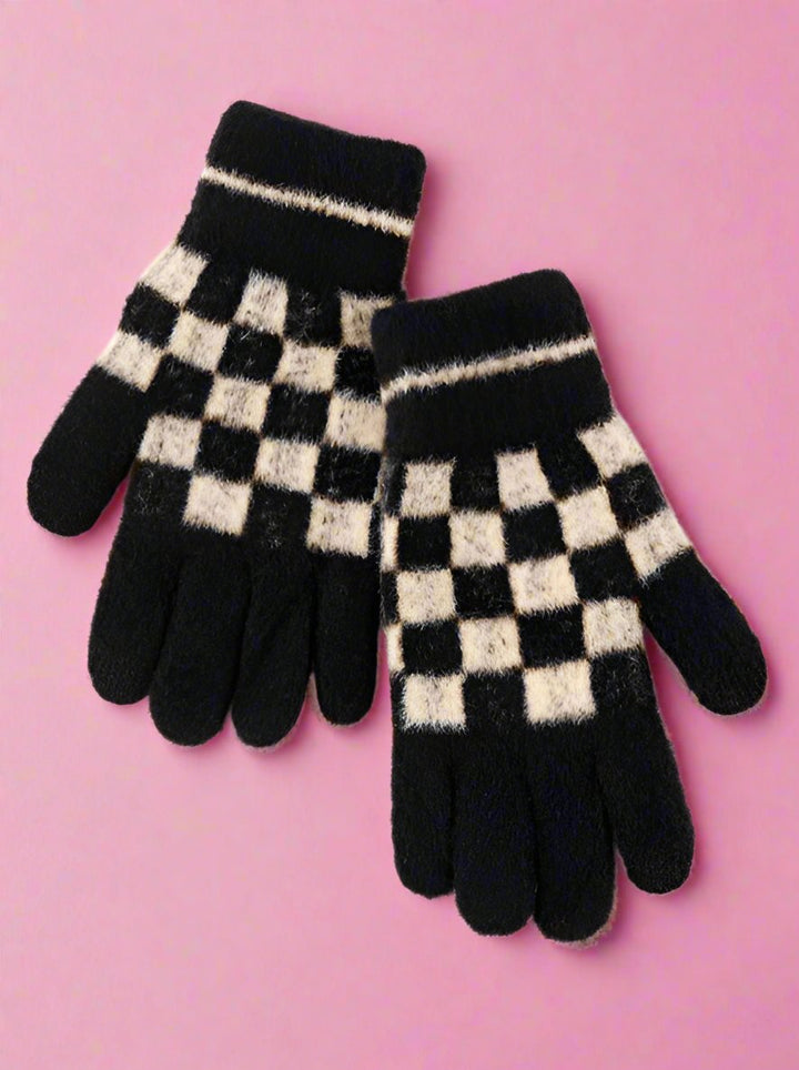 The Tanner Checkered Touchscreen Gloves