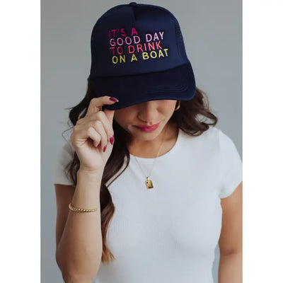 Drink On A Boat Trucker Hat