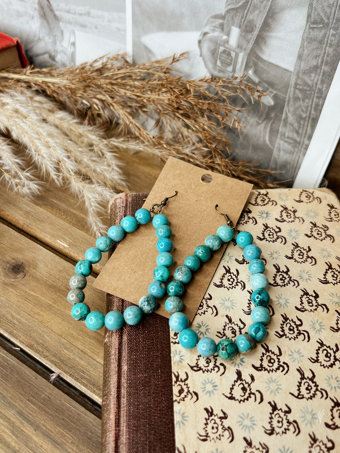 Sandra Turquoise Beaded Earrings