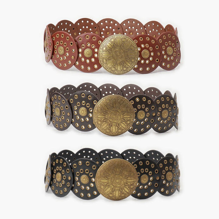 Stacked & Studded Concho Belt