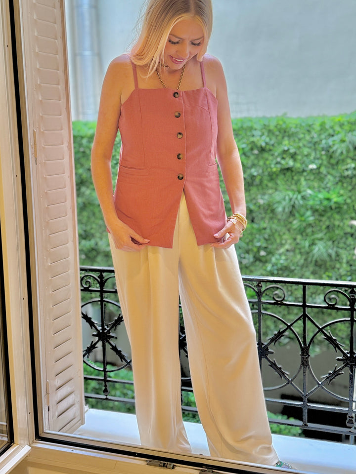 The Quinton Button Up Tank