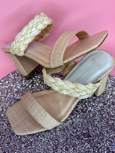 Riya Woven Raffia Heels
