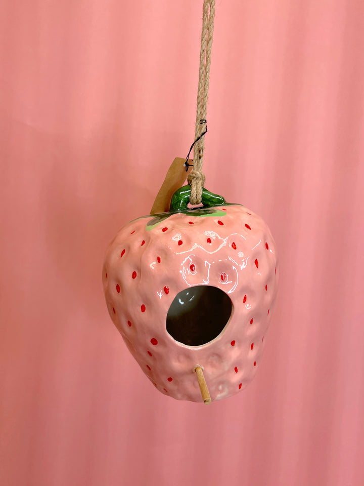 Hanging Strawberry Birdhouse