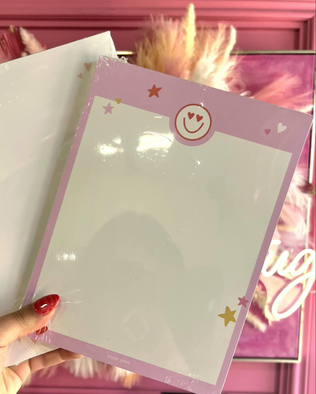 Pink Border Happy Face Notepad – Shop The Pug