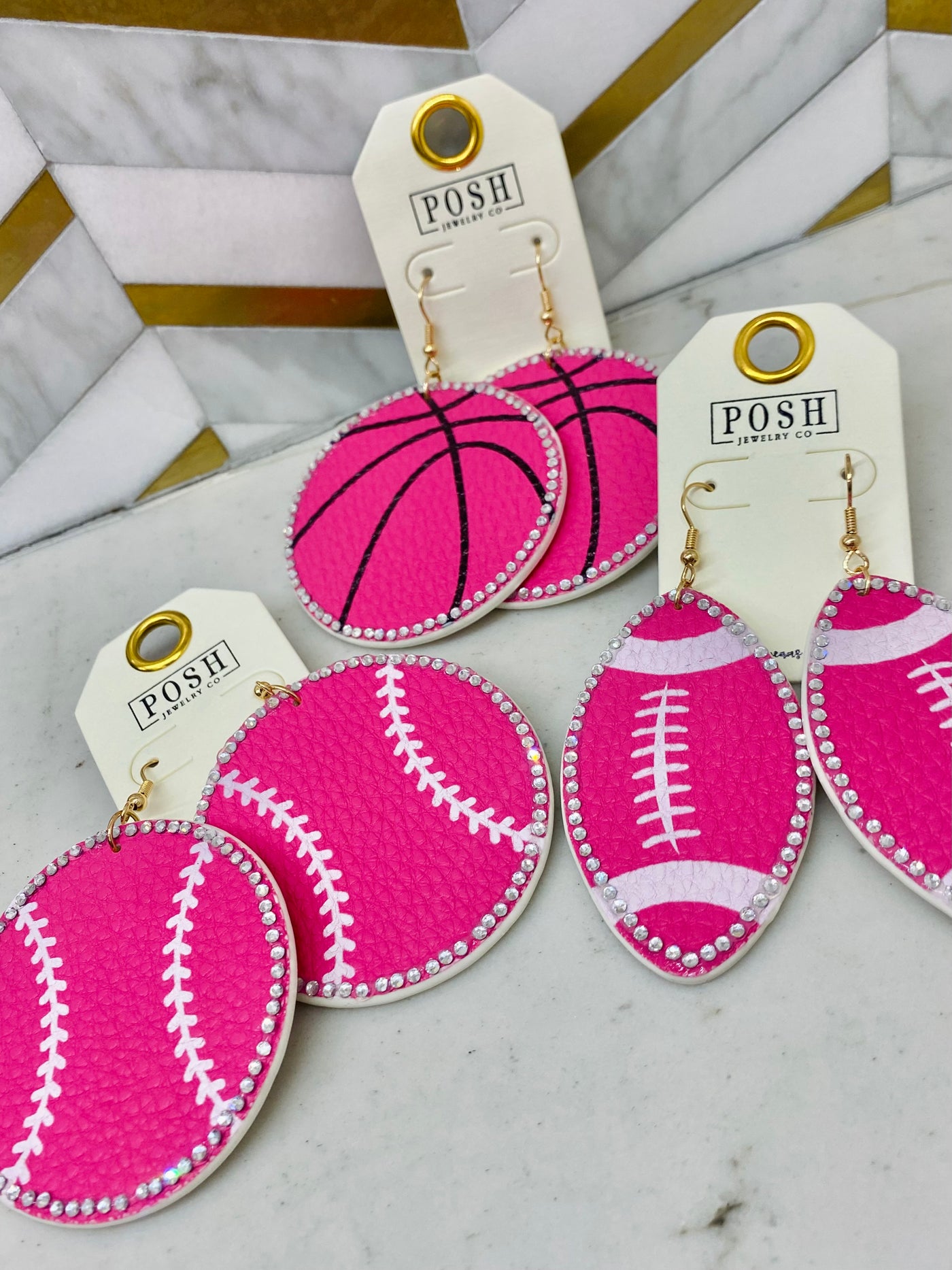 Pink Sports Earrings