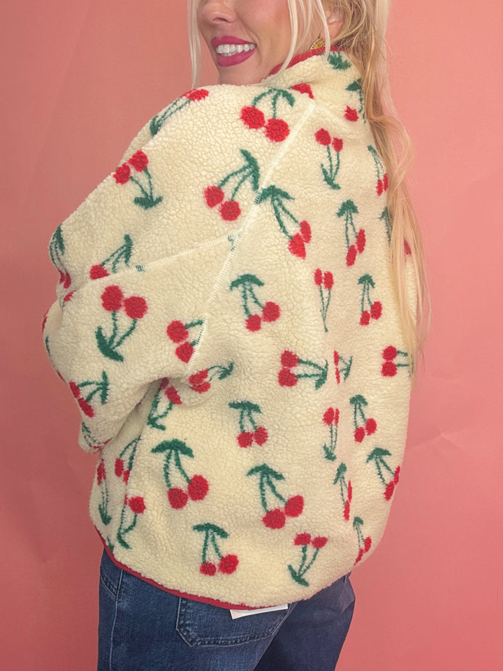 The Pick Me Cherry Fleece Jacket