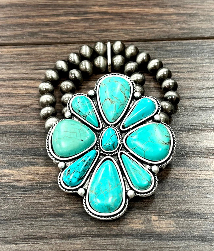 Desert Queen Turquoise Statement Bracelet