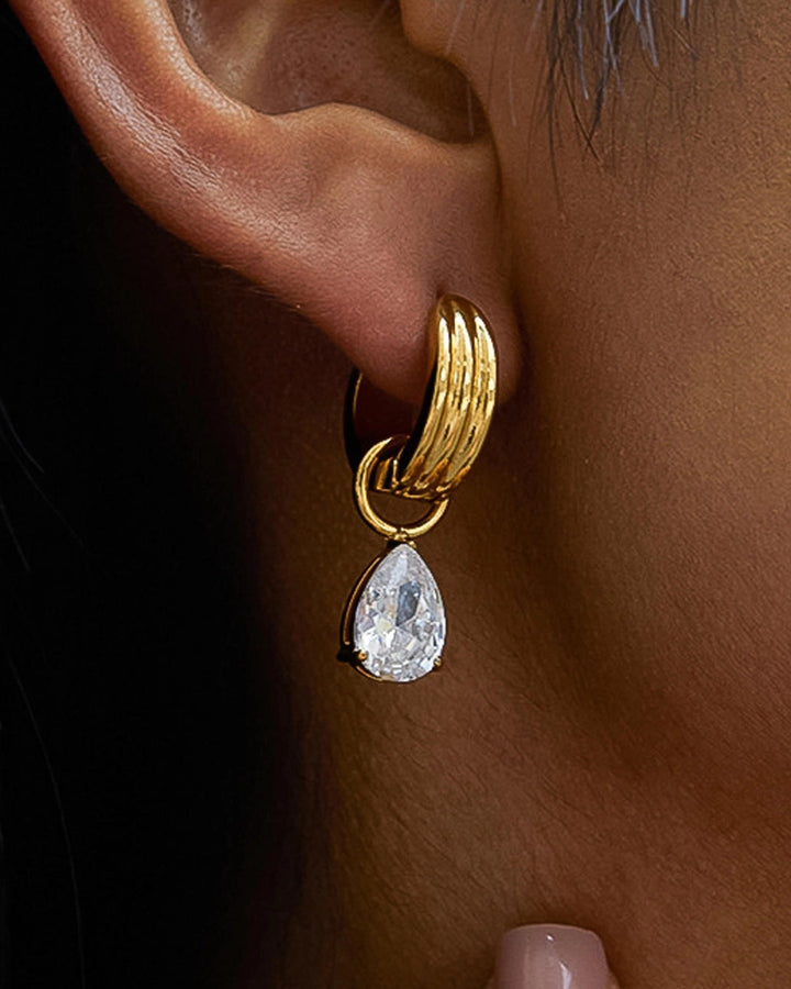The Saffron 18K Teardrop Earrings