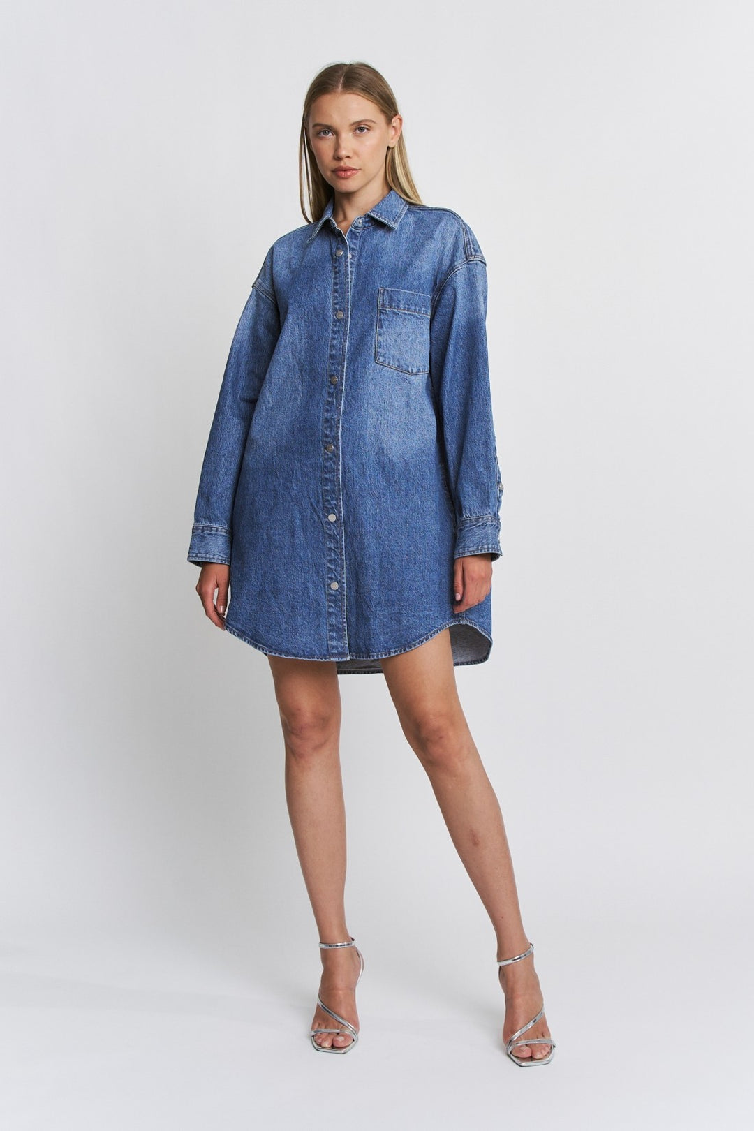 Blue Jean Beauty Shirt Dress