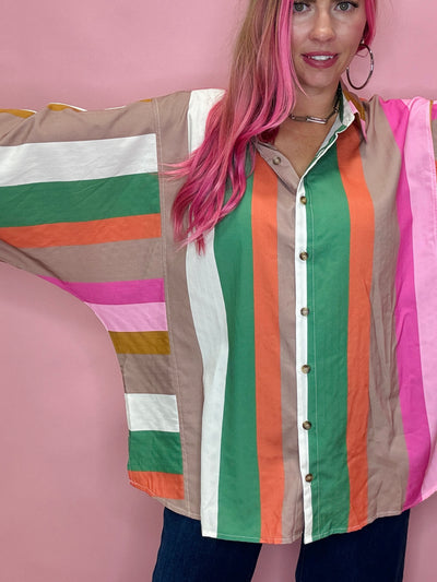 The Jade Stripe Top