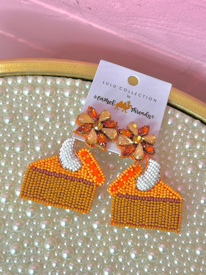 Pumpkin Pie Beaded Earrings