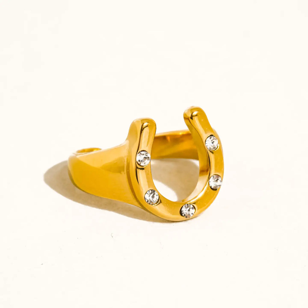 Lucky Horseshoe Luxe Ring