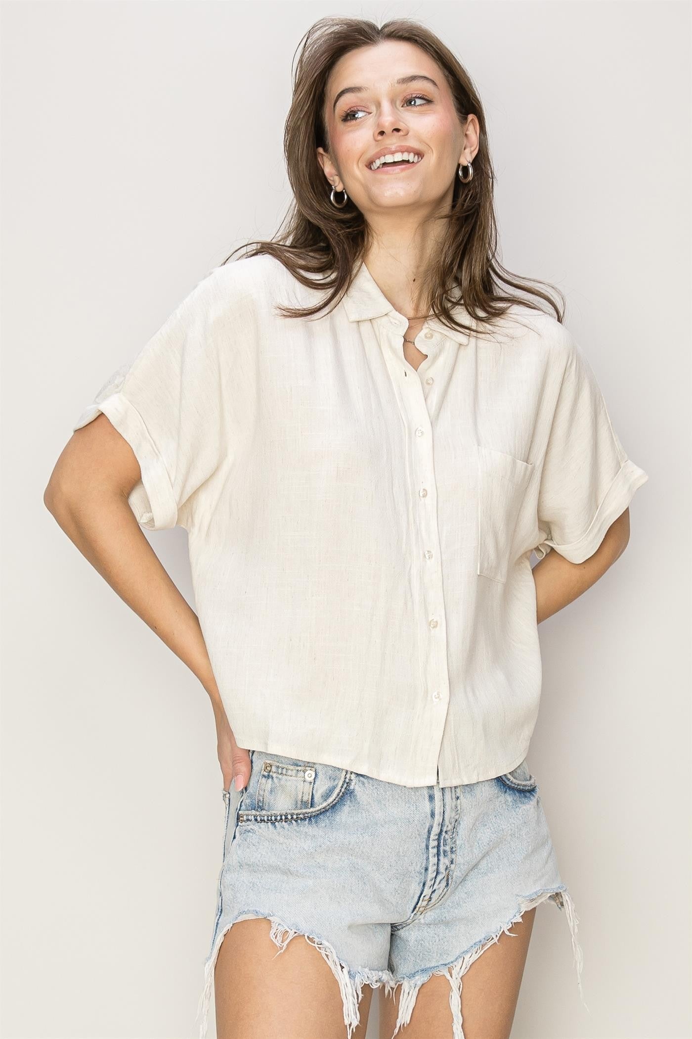Keep It Casual Linen Blend Shirt