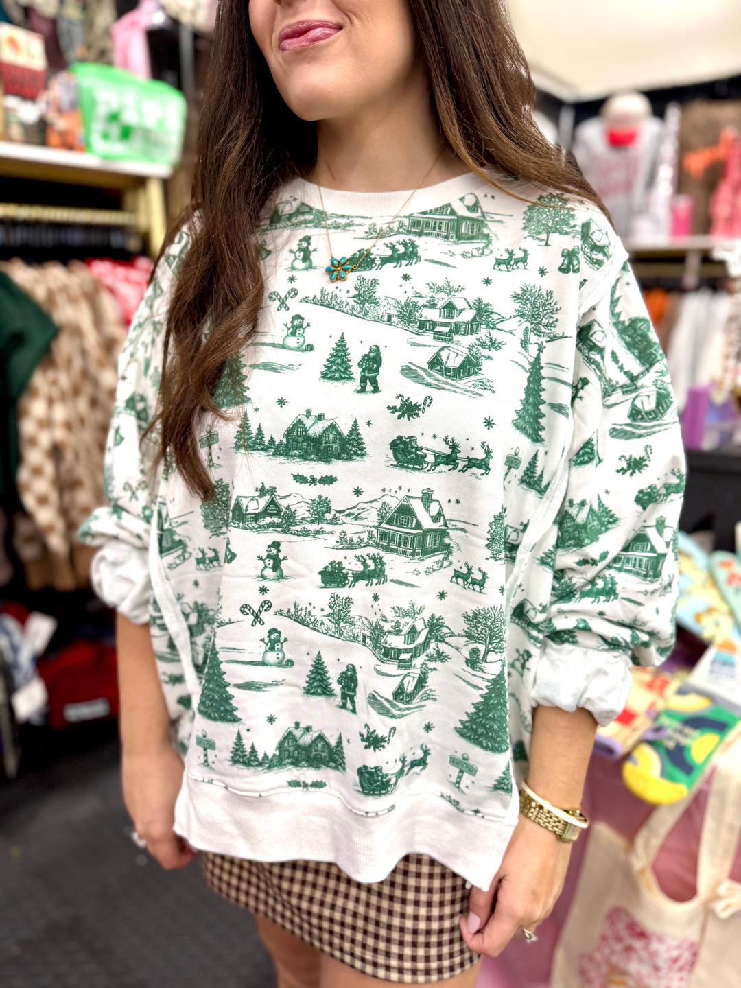 Cozy Christmas Cottage Sweater