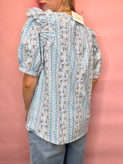 Powdered Perfection Paisley Top