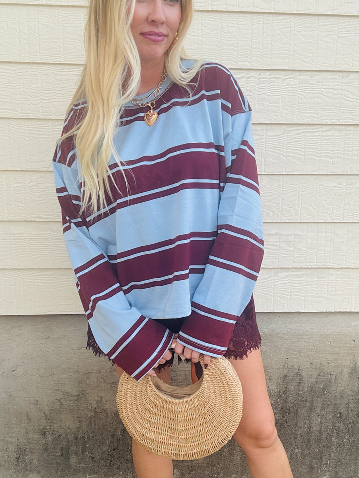 Stripe & Stitch Boxy Knit Top