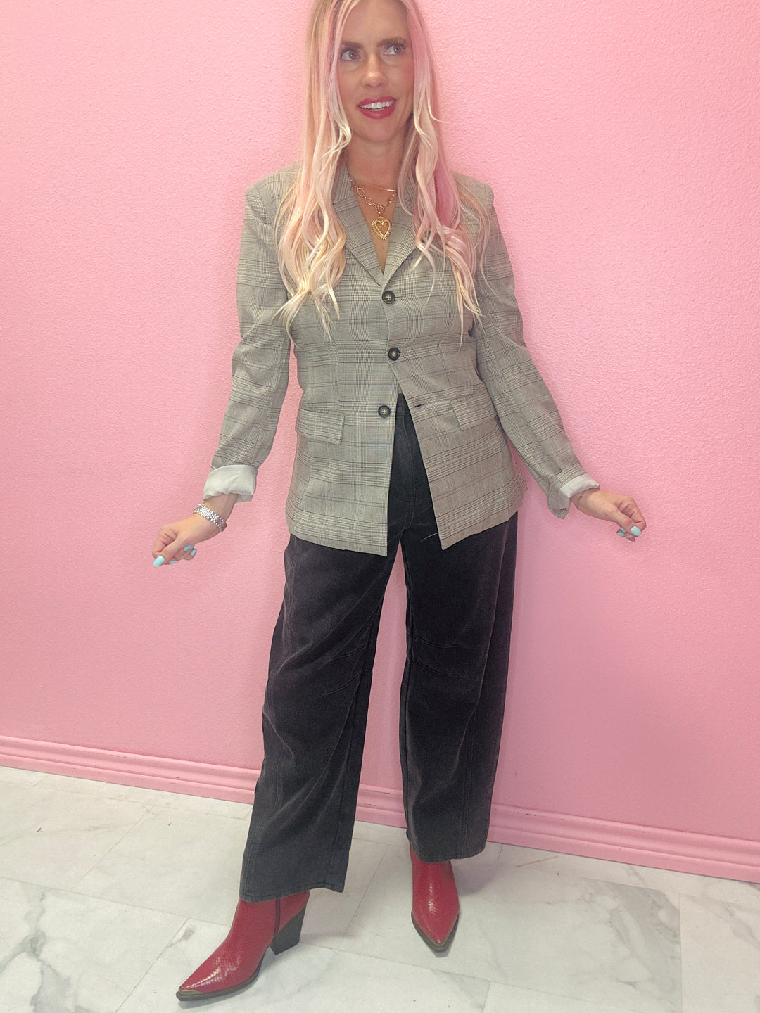 The Plaid Perfection Blazer