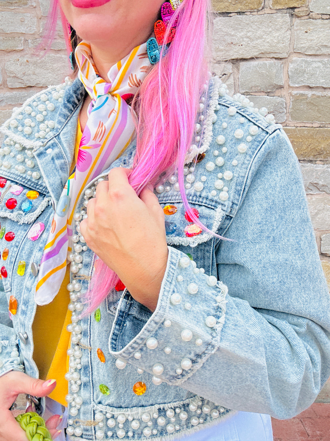 The Main Character Pearls & Gemstone Jacket