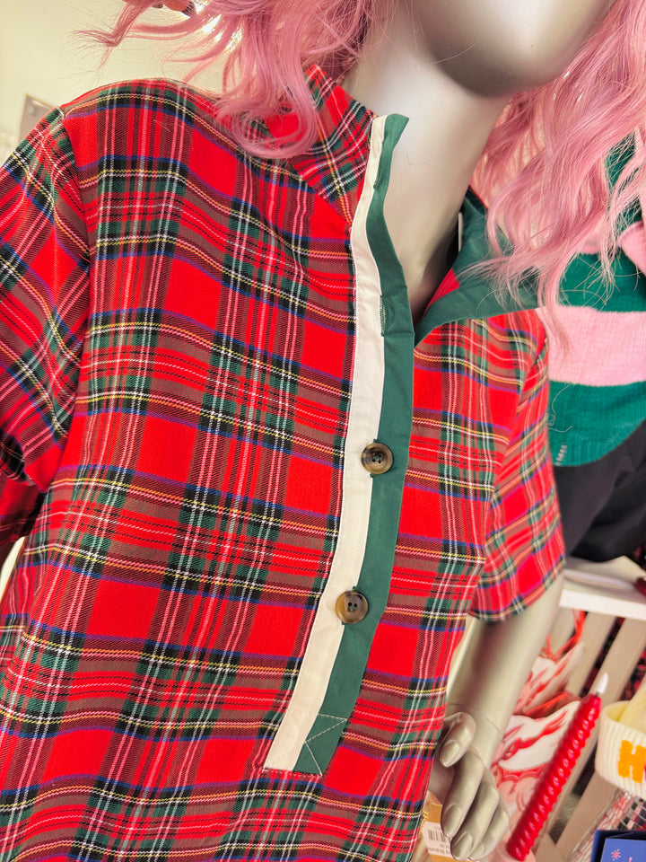 Carmine Charm Plaid Dress