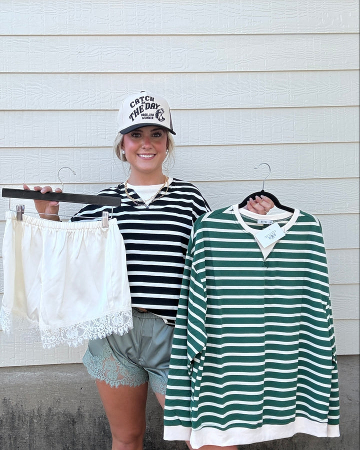 Stripes & Sass Long Sleeve Top