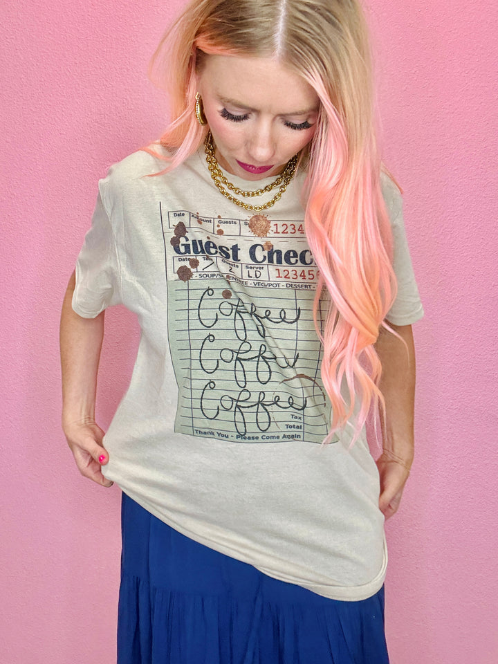Coffee Guest Check Graphic Tee
