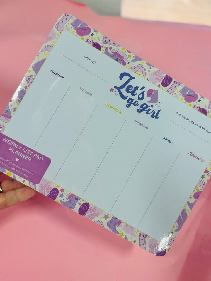 Let's Go Girl  Weekly Planner
