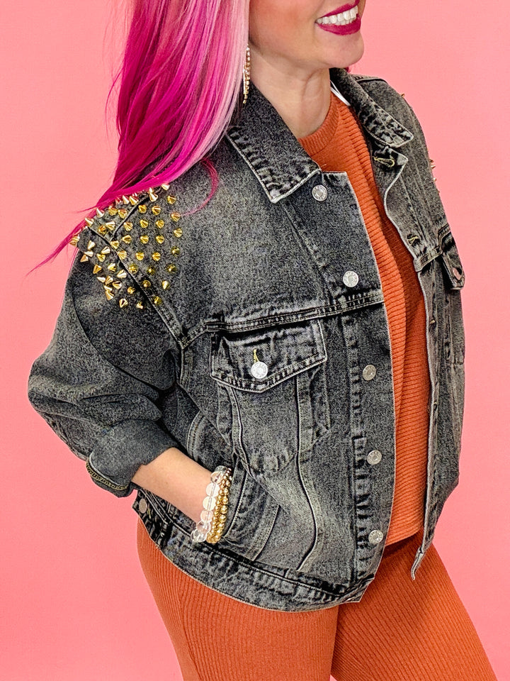 The Noelle Studded Denim Jacket