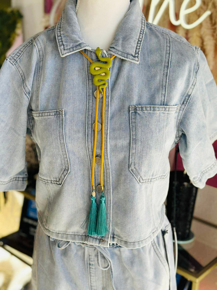 Strike Me Snake Tassel Bolo