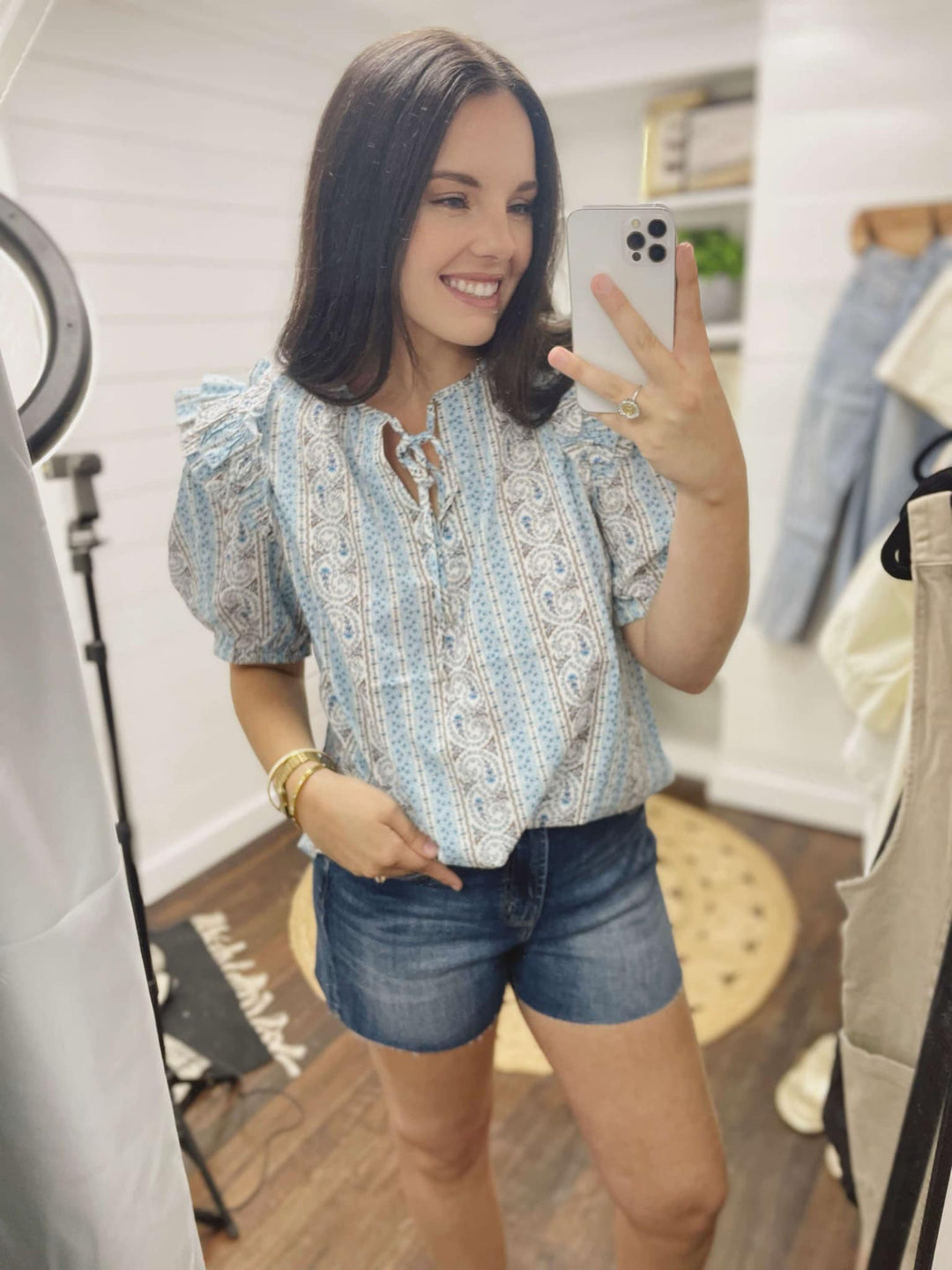 Powdered Perfection Paisley Top