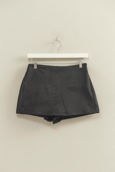 The Luxe Layers Suede Skort