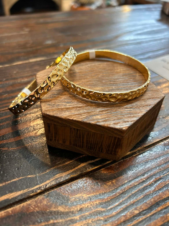 The Jen 18K Hammered Bracelet