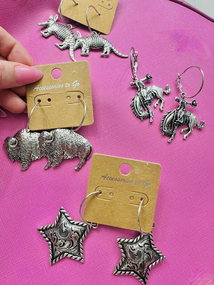 Wild Range Silver Earring Set