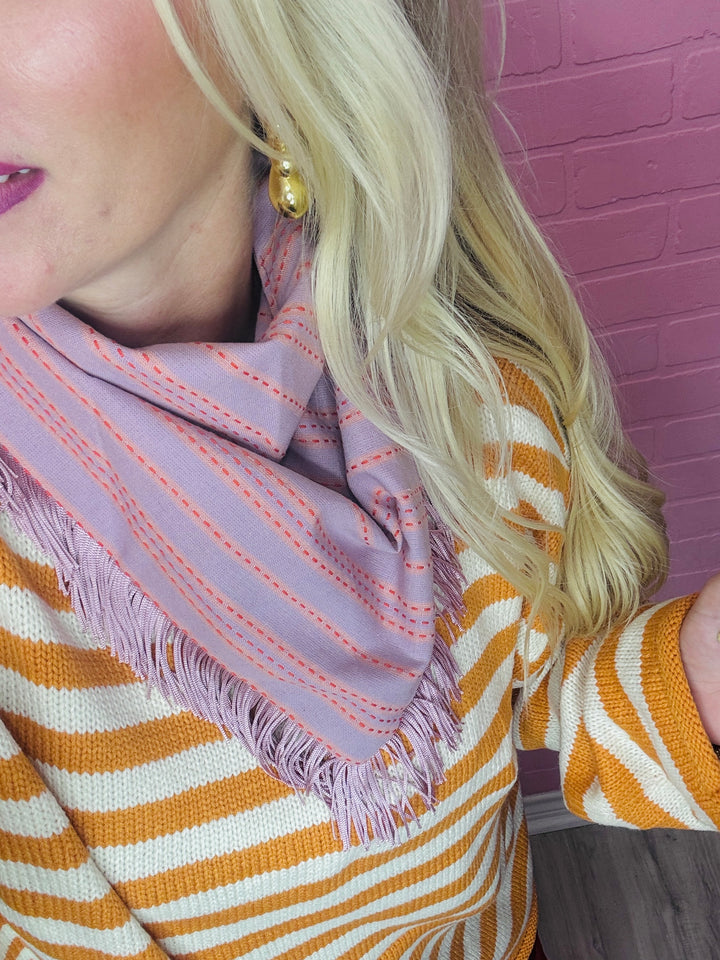Lilac Fringe Bandana