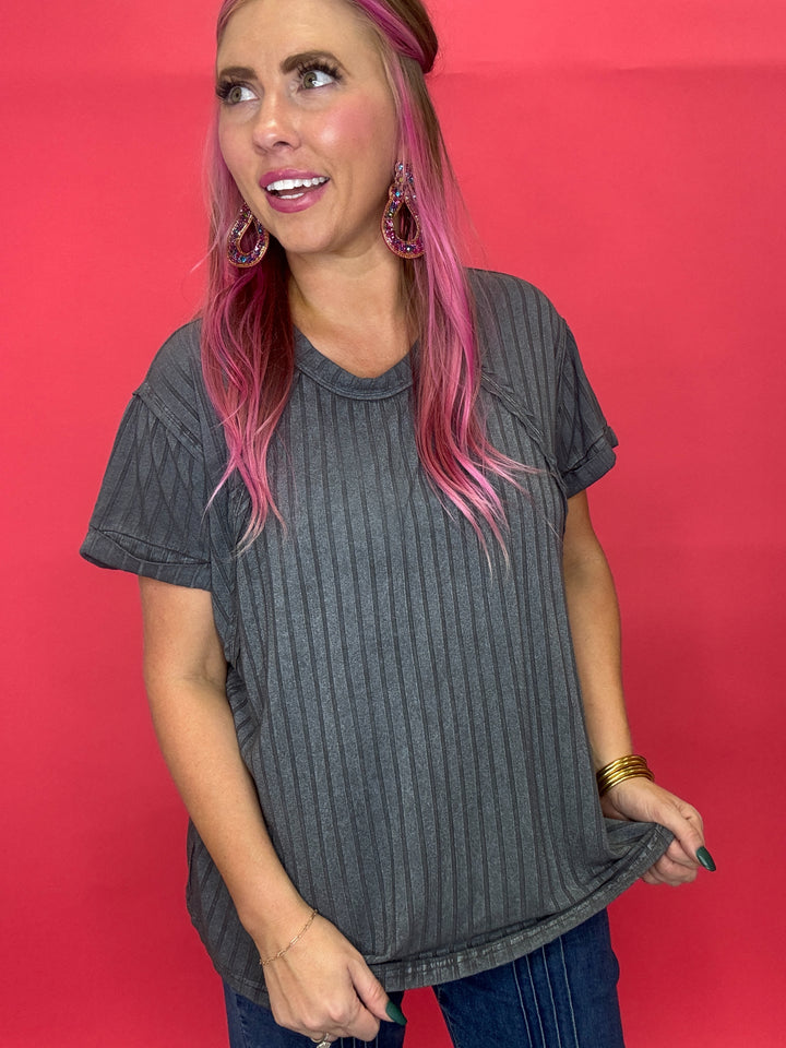 The Ribbed Stephanie Top