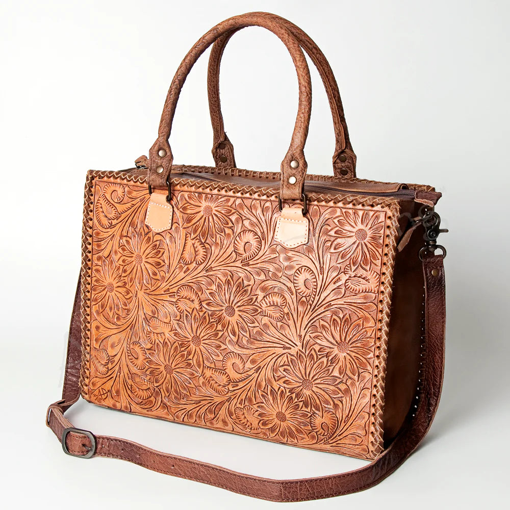The Sheron Hand Tooled Leather Purse