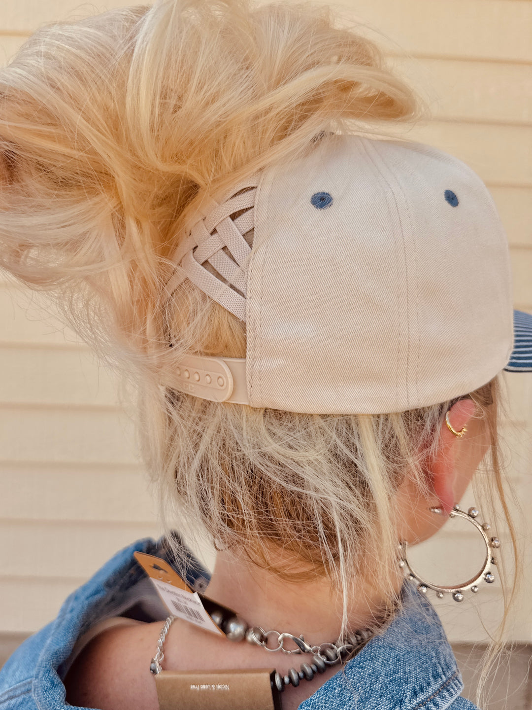 Nicer When I'm Tan Pinstripe Trucker Hat