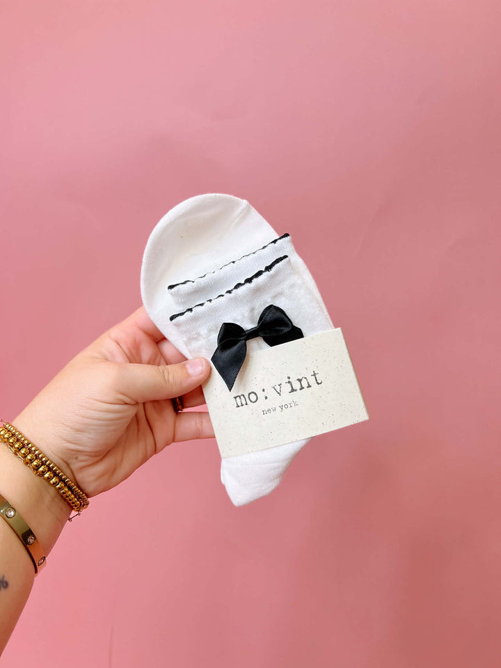 The Belle Bow Crew Socks
