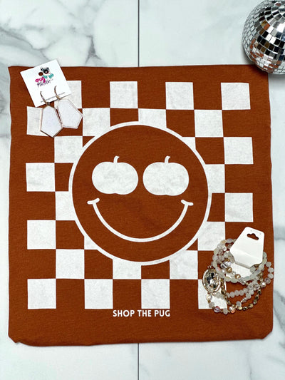 Checkered Pumpkin Tee- SALE